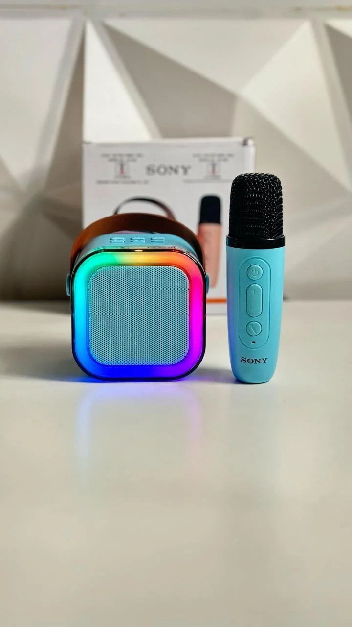 Premium Wireless Bluetooth Karaoke Machine Portable Mini Speaker with Rechargeable Mic, RGB LED Lights, Voice Changer, Hi-Fi Sound for Kids & Adults Parties image 3