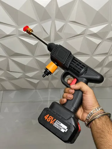 Multi-Purpose Cordless Wireless High Pressure Car Washer Gun Portable Battery Operated Water Pressure Cleaner for Car Bike Home Garden Patio Cleaning with Adjustable Nozzle & High Flow Spray Jet System thumbnail 0