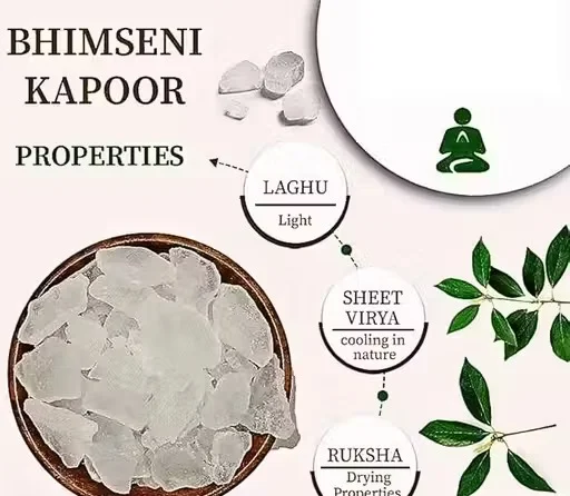 Pure Bhimseni Kapoor 100 gm Natural Camphor Dagadiya Kapur for Puja Havan Meditation Organic Desi Kapoor Long Lasting Aroma Room Freshener Spiritual Use Combo Pack 50 gm plus 50 gm image 2