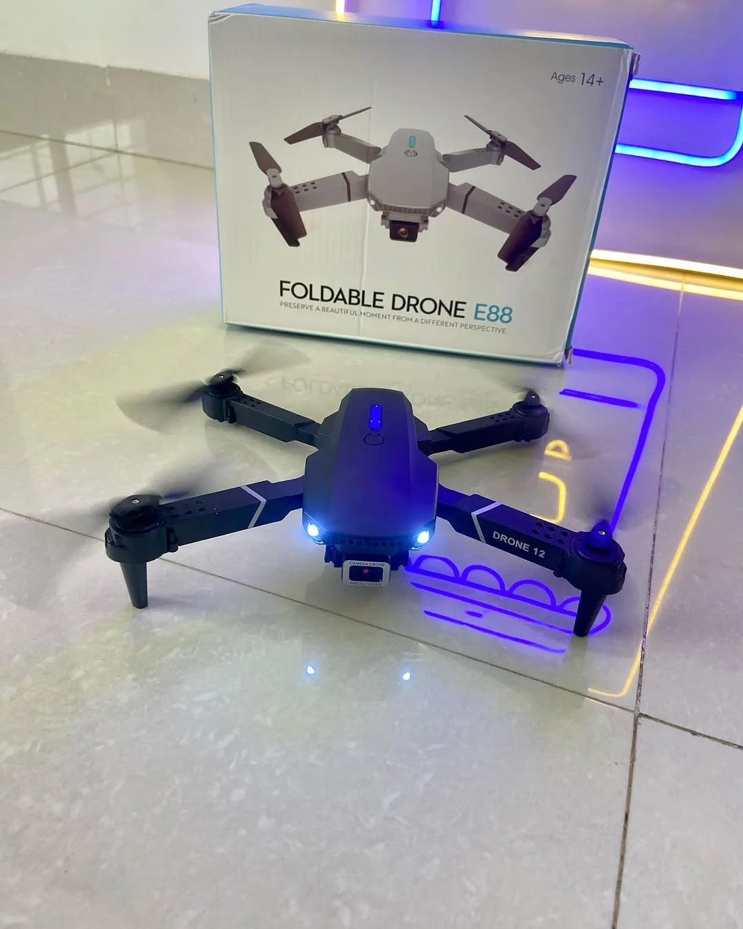 Dual Camera Drone HD 4K WiFi FPV Quadcopter with Dual Lens Front & Bottom Camera, Altitude Hold, One Key Takeoff, Foldable Design, Remote Control Aerial Photography Drone for Beginners & Kids image 2