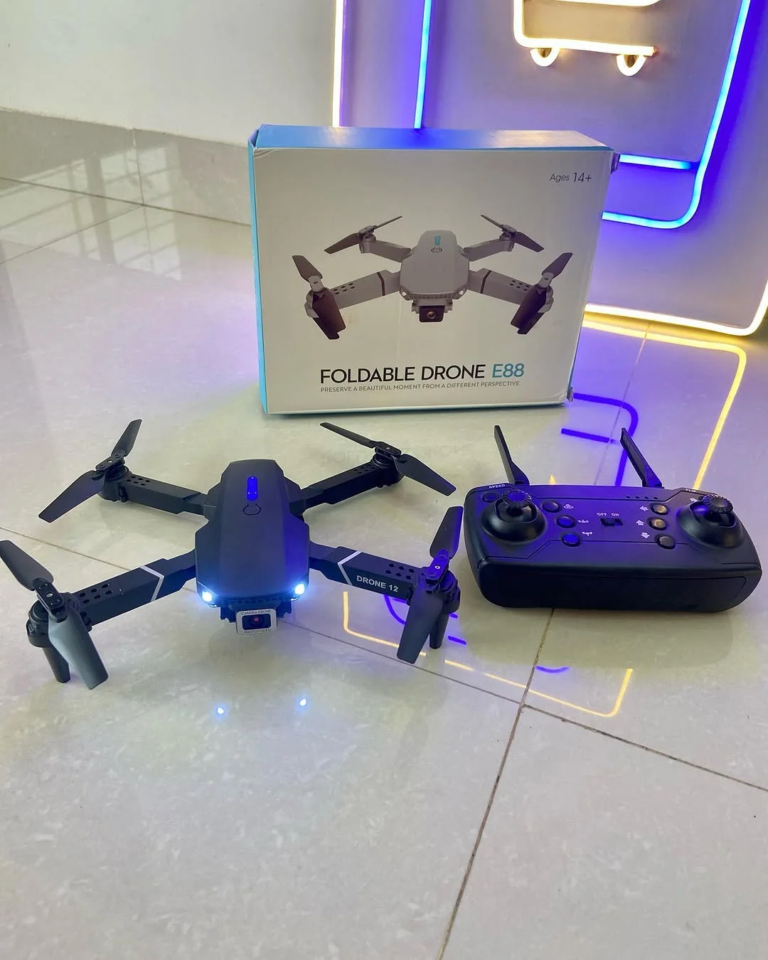 Dual Camera Drone HD 4K WiFi FPV Quadcopter with Dual Lens Front & Bottom Camera, Altitude Hold, One Key Takeoff, Foldable Design, Remote Control Aerial Photography Drone for Beginners & Kids image 3