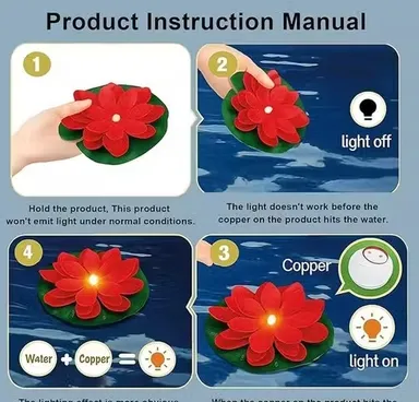 KYC LED Lotus Floating Diya Pack of 6 Waterproof Battery Operated Multicolor Realistic Lotus Flower Floating Candle for Diwali Decoration Home Mandir Puja Wedding Party Indoor Outdoor Festival Lighting Spiritual Ambience Decorative LED Diyas thumbnail 2