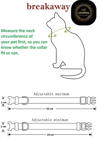 KYC Pack of 3 Adjustable Breakaway Cat Collar with Bell Safe Quick Release Lightweight Nylon Collar for Cats Kittens Puppies Small Dogs Anti Choke Pet Safety Collar for Indoor Outdoor Use Colour May Vary Value Pack Pet Accessories India thumbnail 1