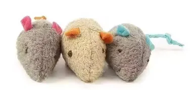 KYC Cat Mouse Toy Stuffed 3PCS Biteproof Catnip Interactive Plush Mouse Toy for Kittens Cats Chewing Biting Hunting Chasing Exercise Stress Relief Indoor Play Training Toy Combo Pack of 3 Soft Durable Pet Enrichment Toys for Small Cats and Kittens India thumbnail 1