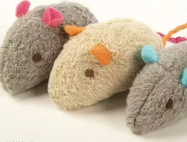 KYC Cat Mouse Toy Stuffed 3PCS Biteproof Catnip Interactive Plush Mouse Toy for Kittens Cats Chewing Biting Hunting Chasing Exercise Stress Relief Indoor Play Training Toy Combo Pack of 3 Soft Durable Pet Enrichment Toys for Small Cats and Kittens India thumbnail 0
