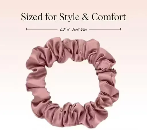 KYC Silk Satin Scrunchies Set of 12 Soft Elastic Hair Bands for Women Girls Hair Accessories Anti Breakage Hair Ties for Daily Use Styling Gifting Combo Pack Fashion Scrunchies for All Hair Types Ponytail Bun Styling Accessories India image 3