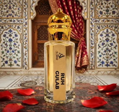 Ruh Gulab Pure Rose Water Natural Steam Distilled Gulab Jal Skin Toner Face Mist Hydrating Refreshing Cooling Floral Essence for Skin Hair Wellness Traditional Ayurvedic Care India 200ml thumbnail 1