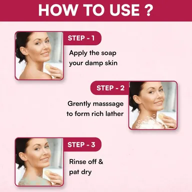 Zoyo Rose Soap 125g Pack of 4 Bathing Soap Bars with Rose Fragrance Moisturising Skin Cleansing Soap for Soft Smooth Glowing Skin Daily Use Personal Care Family Pack India thumbnail 5