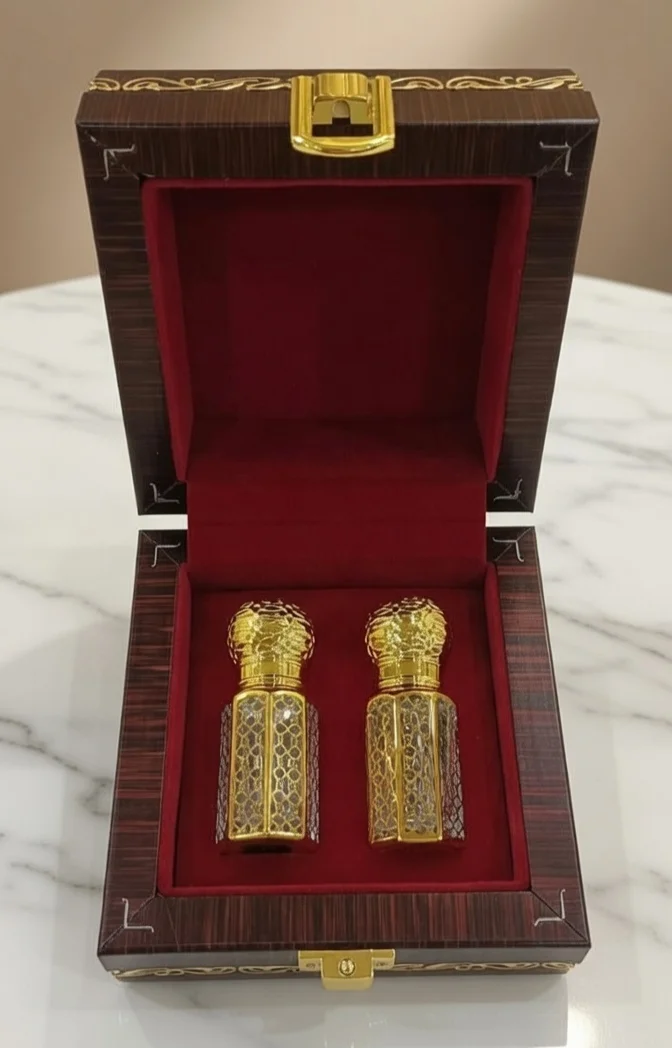 White Oudh Attar Set Premium Non Alcoholic Long Lasting Perfume Oil Gift Pack for Men Women 6ml 12ml Natural Fragrance Ittar India Daily Wear Luxury Aroma image 2