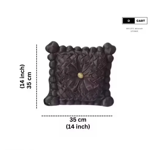 3 Cushions Combo Set of 3 (2 Round 1 Square) Washable Cotton Sofa Cushions Handmade Decorative Pillow Cushions Car Seat Cushion Home Decor Coffee Colour 35 cm Soft Durable India Pack of 3 image 2
