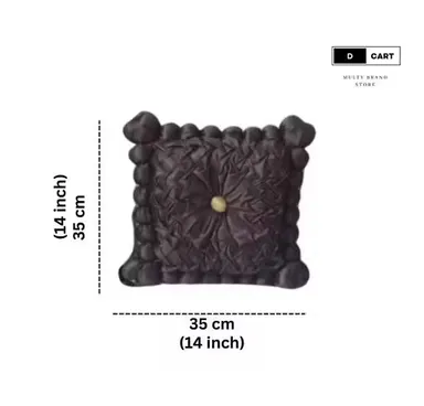 3 Cushions Combo Set of 3 (2 Round 1 Square) Washable Cotton Sofa Cushions Handmade Decorative Pillow Cushions Car Seat Cushion Home Decor Coffee Colour 35 cm Soft Durable India Pack of 3 thumbnail 1