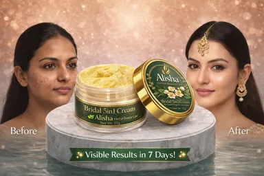 Herbal Beauty Care Bridal 5 in 1 Cream 7 Days Glow Transformation Instant Brightening Fairness Cream for Bridal Glow Skin Whitening Radiance Enhancement Moisturising Makeup Base Cream for Face India thumbnail 1