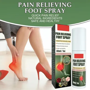 ELHAE Foot Pain Relief Spray 30ml with Eucalyptus & Mint Cooling Heel & Arch Relief Mist for Heel Pain, Sore Feet, Cracked Heels Non-Greasy Daily Use thumbnail 1