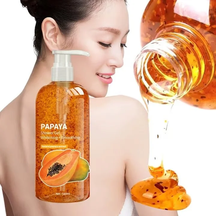 Papaya Brightening & Smoothing Shower Gel with Natural Papaya Extract for Deep Cleansing Hydrating Skin Softening Paraben Free Body Wash for Glowing Fresh Skin Daily Use Unisex 250ml image 3