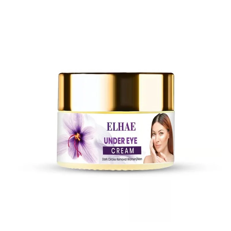 ELAHE Under Eye Cream 50g Gel-Based Dark Circles Removal Cream with Saffron Almond Turmeric Aloe Vera Anti Puffiness Wrinkle Repair Eye Gel for Men Women Brightening Hydrating Under Eye Treatment image 1