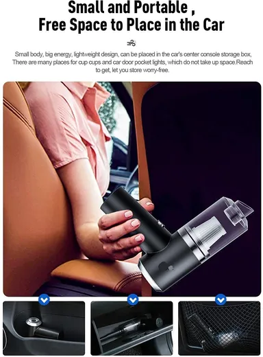 2-in-1 Portable Vacuum Cleaner Nozzle Attachment with Brush & Flat Crevice Tool for Car Interior Cleaning, Keyboard Dust Removal, Sofa Gaps, Narrow Spaces Deep Cleaning Universal Vacuum Accessory thumbnail 1