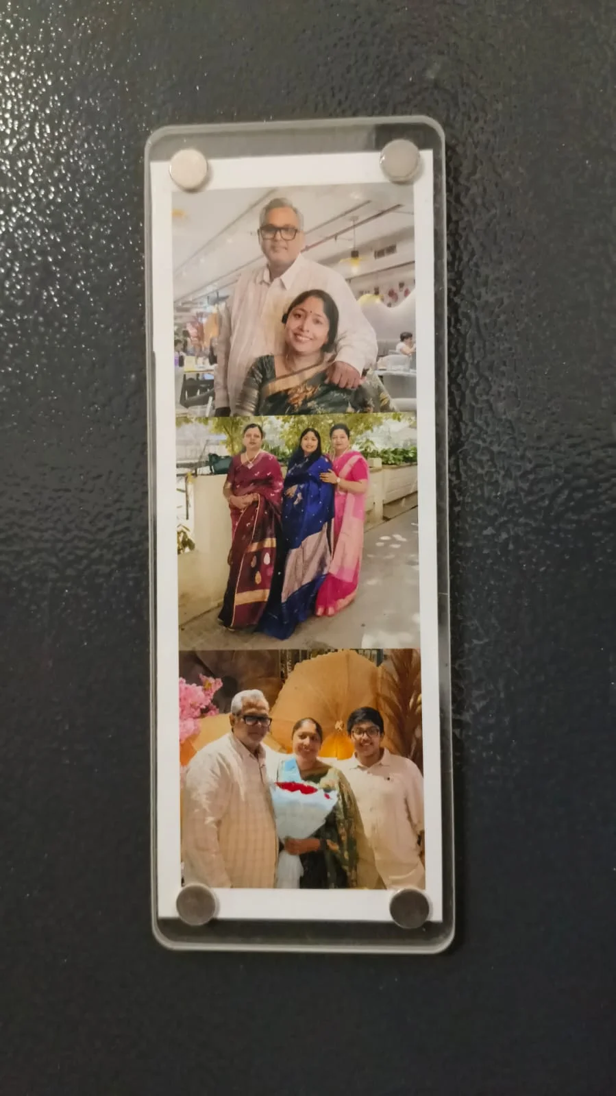 2.5x6.5 Inch Collage Acrylic Fridge Magnet Custom Photo Frame Multi-Image Glossy UV Printed Durable Refrigerator Magnet Personalised Gift India image 1