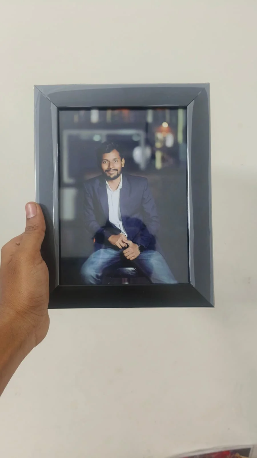 Premium 6x8 Inch Photo Frame for Wall and Table Display with Acrylic or Glass Front Black Wooden Finish Durable Lightweight Picture Frame for Home Office Decor Gift India image 1