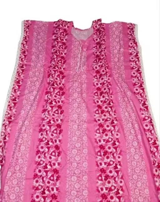 Women’s Cotton Kaftan Nighty Soft Breathable Loose Fit Night Wear Maxi Night Dress for Summer Comfort Sleepwear Lounge Wear Stylish Home Wear India KAFTAN NIGHTY XXL image 3
