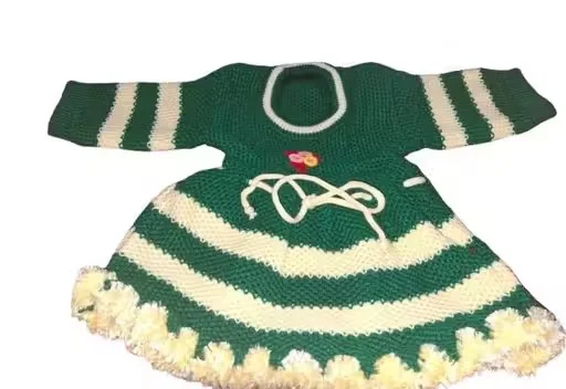 Baby Girl Winter Frock Sweater Dress Soft Warm Knitted Cotton Blend Long Sleeve Cute Party Wear Casual Wear Dress for 0–6 Years Girls image 2