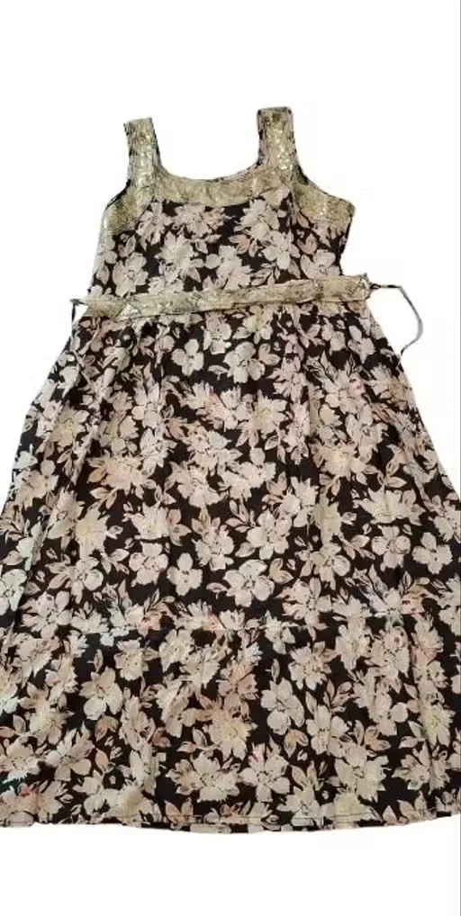 Women’s Rayon Kurti Sleeveless Inner Wear Layering Kurti Soft Breathable Casual Ethnic Wear Straight Fit Summer Daily Wear Lightweight Stylish Rayon Kurti India RAYON KURTI  L image 2