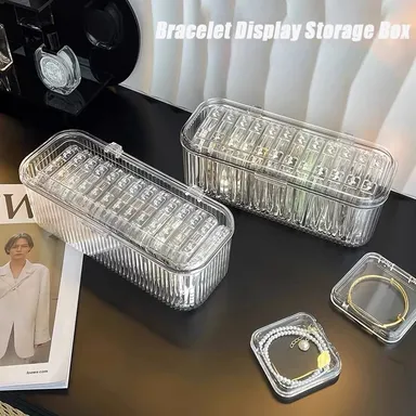 Acrylic Jewellery Box Multi Layer Transparent Jewellery Organizer with Drawer System Ring Holder Necklace Earrings Storage Case for Women Dressing Table Vanity Makeup Storage Organizer Box thumbnail 1