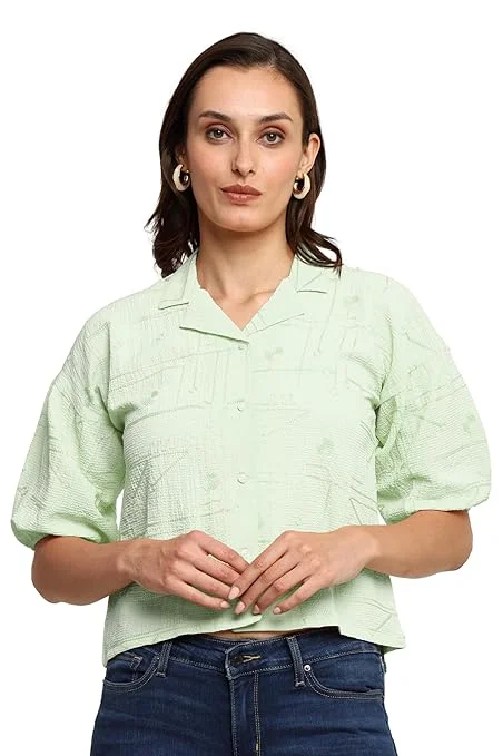 itshe Boho Print Oversized T-Shirt for Women Loose Fit Half Sleeve Round Neck Casual Graphic Cotton Tee Summer Streetwear Plus Size Trendy Ladies Top India Mint Green S image 1