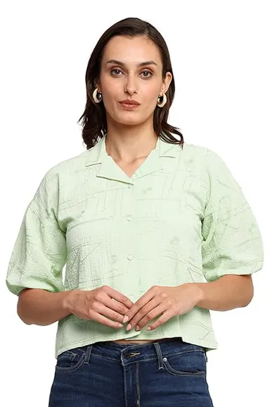 itshe Boho Print Oversized T-Shirt for Women Loose Fit Half Sleeve Round Neck Casual Graphic Cotton Tee Summer Streetwear Plus Size Trendy Ladies Top India Mint Green XL thumbnail 0