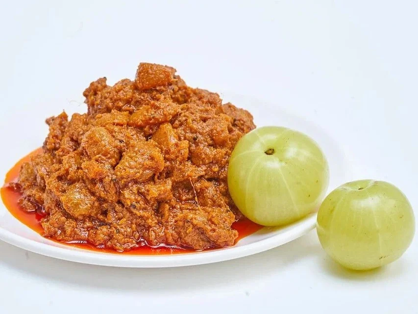 Shuddh Amla Pickle Homemade Style Ghar Ka Aachar Handcrafted Traditional Indian Tangy Spicy Amla Achaar Authentic Natural Recipe 2 x 250 g Pack image 4