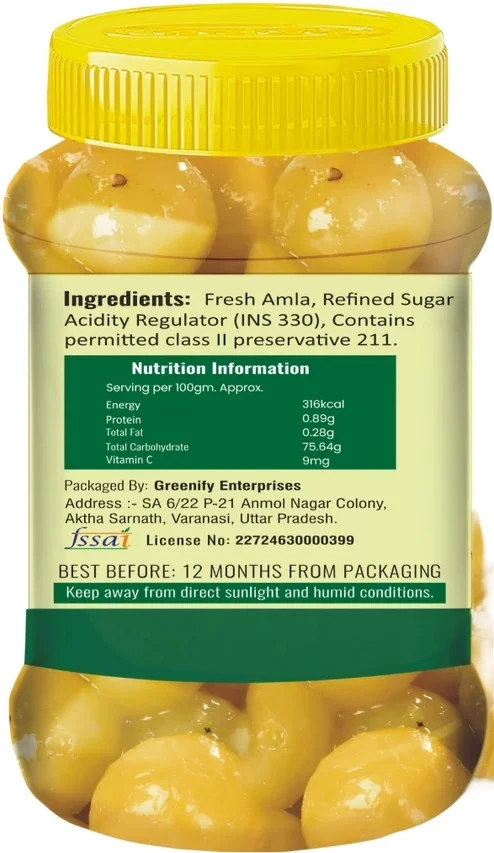 Homemade Amla Cherry Murabba 1 Kg Sweet Tangy Gooseberry Red Berry Preserve Handcrafted Traditional Indian Ayurvedic Fruit Murabba 2 x 500 g Pack image 2