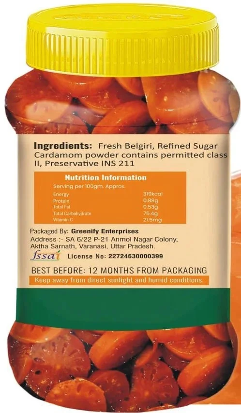 Amla and Bel Murabba Combo 1 Kg Homemade Ayurvedic Digestive Fruit Preserve Set of 2 x 500 g Traditional Indian Sweet Shuddh Natural Handcrafted Recipe image 3