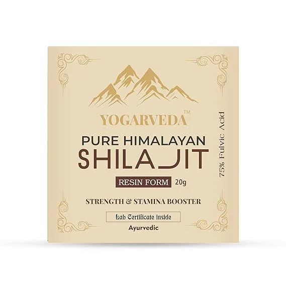 Hilajit Shilajit Resin 20g with 75%+ Fulvic Acid for Men & Women Ayurvedic Energy Booster for Strength Stamina Immunity Vitality Testosterone Support image 1