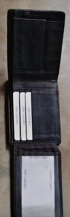 Genuine Leather 6 Card Holder Wallet for Men Slim RFID Blocking Bifold Pocket Wallet Premium Brown Black Leather Card Case Mini Money Wallet India image 1