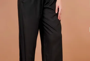 Women Knitted Palazzos for Women High Waist Stretchable Palazzo Pants Soft Knit Wide Leg Lounge Bottomwear Daily Wear Palazzo Trousers Assorted M thumbnail 2