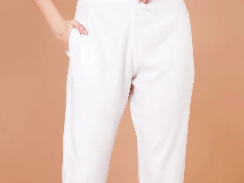 Women Smart Straight Fit High-Rise Easy Wash Trousers for Women Formal Office Wear Stretchable Casual Pants Stylish Regular Fit Daily Wear Smart Trousers for Girls Ladies High Waist Comfortable Wrinkle Resistant Bottomwear Based L image 2