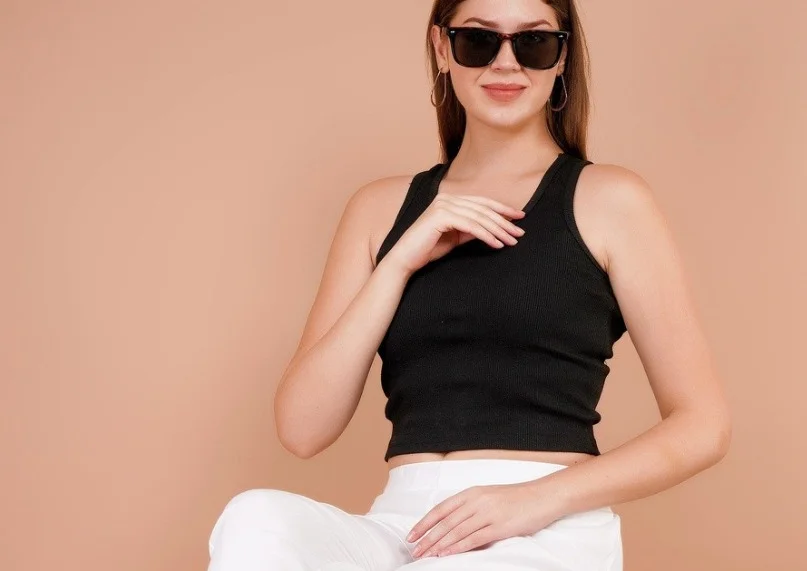 Women Smart Straight Fit High-Rise Easy Wash Trousers for Women Formal Office Wear Stretchable Casual Pants Stylish Regular Fit Daily Wear Smart Trousers for Girls Ladies High Waist Comfortable Wrinkle Resistant Bottomwear Based L image 1