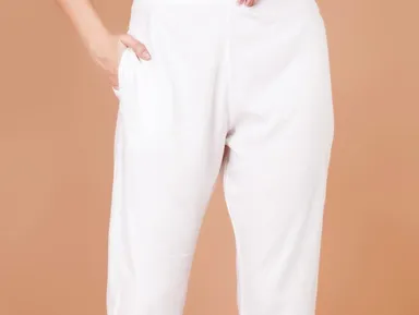 Women Smart Straight Fit High-Rise Easy Wash Trousers for Women Formal Office Wear Stretchable Casual Pants Stylish Regular Fit Daily Wear Smart Trousers for Girls Ladies High Waist Comfortable Wrinkle Resistant Bottomwear Based XL thumbnail 1