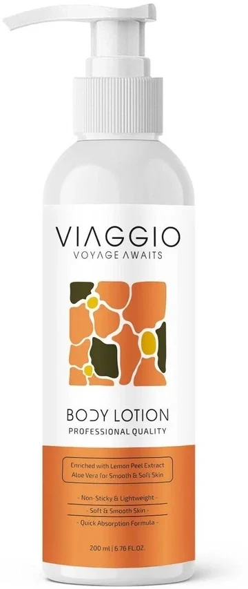 Viaggio Daily Hydrating Body Lotion 200ml for Men & Women with Deep Moisturising Formula for Dry Normal Sensitive Skin Non Greasy Fast Absorbing Daily Use Body Moisturiser Lotion for Soft Smooth Glowing Skin image 1