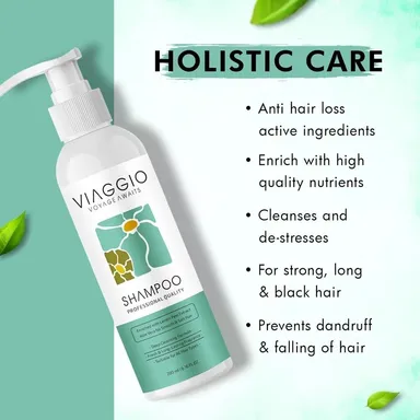 Viaggio Anti Dandruff Shampoo 200ml for Hair Fall Control Deep Conditioning Scalp Cleansing Shampoo for Men & Women with Anti Dandruff Formula for Dry Itchy Flaky Scalp Strengthening Hair Care Shampoo India Daily Use thumbnail 2