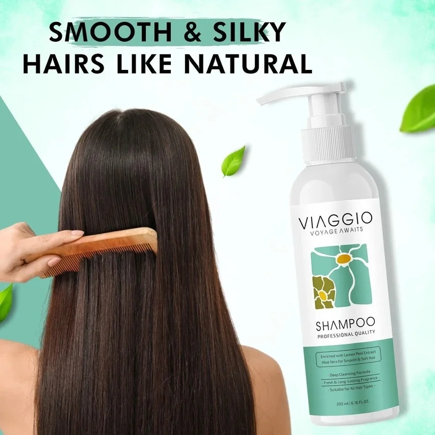 Viaggio Anti Dandruff Shampoo 200ml for Hair Fall Control Deep Conditioning Scalp Cleansing Shampoo for Men & Women with Anti Dandruff Formula for Dry Itchy Flaky Scalp Strengthening Hair Care Shampoo India Daily Use image 4