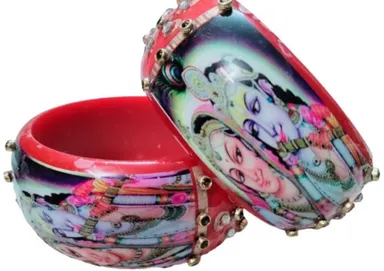 Handmadecraft Resin Charm Bracelet for Women & Girls – Stylish Designer Fashion Jewelry Wrist Bracelet Standard Free Size 2.8 thumbnail 1