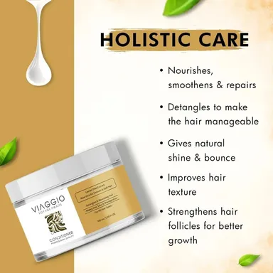 Viaggio Hair Conditioner 100g for Dry Frizzy Damaged Hair Smooth & Shine Deep Nourishing Repair Conditioner for Men & Women Anti Frizz Softening Hair Care Cream for Silky Smooth Manageable Hair India thumbnail 2