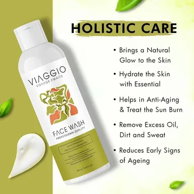 Viaggio Oil Control & Acne Prone Skin Face Wash 100ml with Salicylic Acid Deep Cleansing Gel Cleanser for Men & Women for Pimples Acne Blackheads Excess Oil Control Pore Purifying Face Wash India Daily Use thumbnail 2