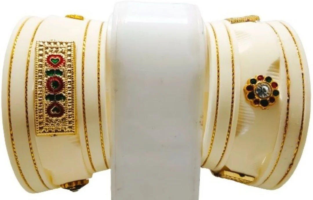 Handmadecraft Resin Bridal Chuda Bangles Set for Women & Girls | Traditional Ethnic Wedding Chura Set | Festive Jewellery Standard Free Size 2.8 image 3