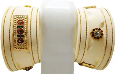 Handmadecraft Resin Bridal Chuda Bangles Set for Women & Girls | Traditional Ethnic Wedding Chura Set | Festive Jewellery Standard Free Size 2.8 thumbnail 2