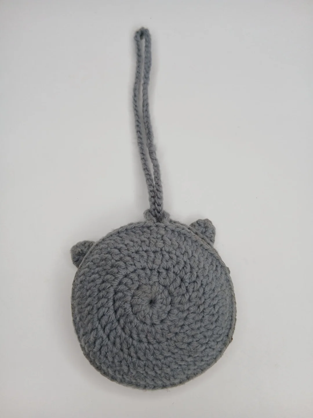 Handmade Crochet Cute Rhino Multi Purpose Pouch for Coins, AirPods, Keys, Bag Charm Accessory, Mini Storage Organizer Gift for Kids and Adults image 2