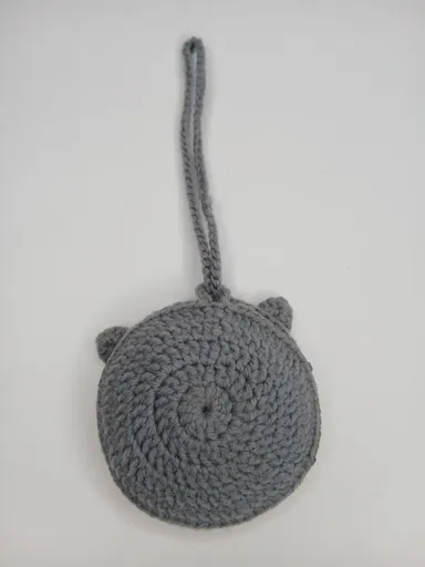 Handmade Crochet Cute Rhino Multi Purpose Pouch for Coins, AirPods, Keys, Bag Charm Accessory, Mini Storage Organizer Gift for Kids and Adults thumbnail 1