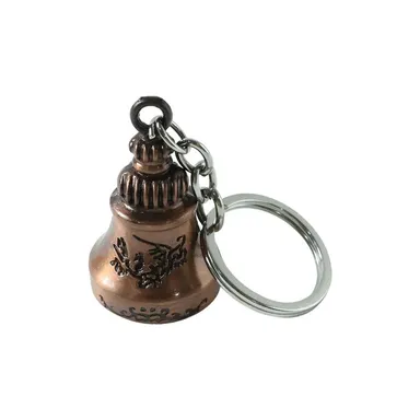 Guardian Bell Shape Mini Metal Keychain for Bike Car Motorcycle |Lucky Charm Good Luck Protective Key Ring 1 Pc thumbnail 2