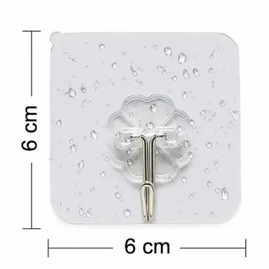 Multipurpose Strong Small Stainless Steel Adhesive Wall Hooks | Durable Silver Self-Adhesive Hook for Kitchen Bathroom Office Home| Heavy-Duty Weight Bearing, Easy Installation|1 Pc thumbnail 5