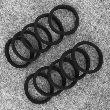 Premium Black Elastic Hair Rubber Bands for Women & Girls | Soft, Strong, Damage-Free Hair Ties, Pack of 30, Gentle on Hair, Perfect for Ponytails, Braids, Daily Styling thumbnail 3